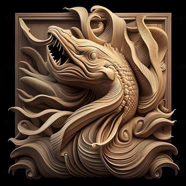 3D model sea monster (STL)